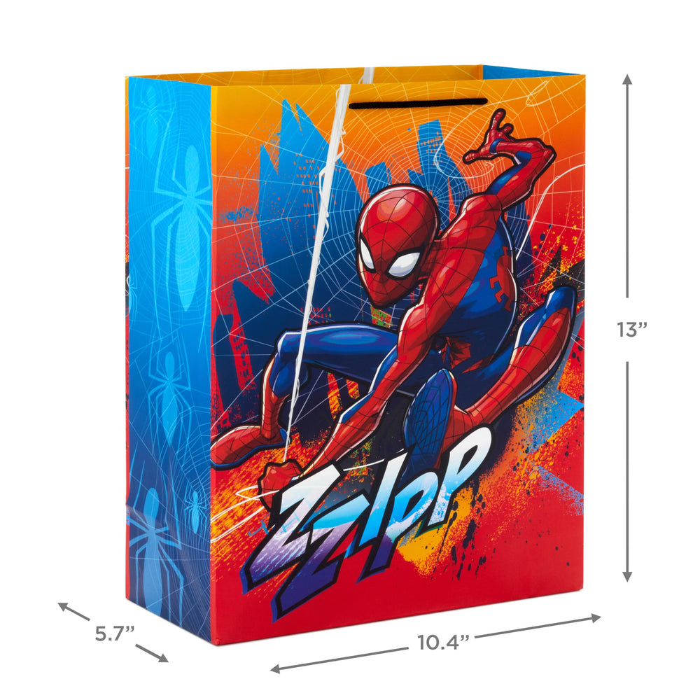 Hallmark bolsa Spider-Man en uso en fiesta aportando estilo temático