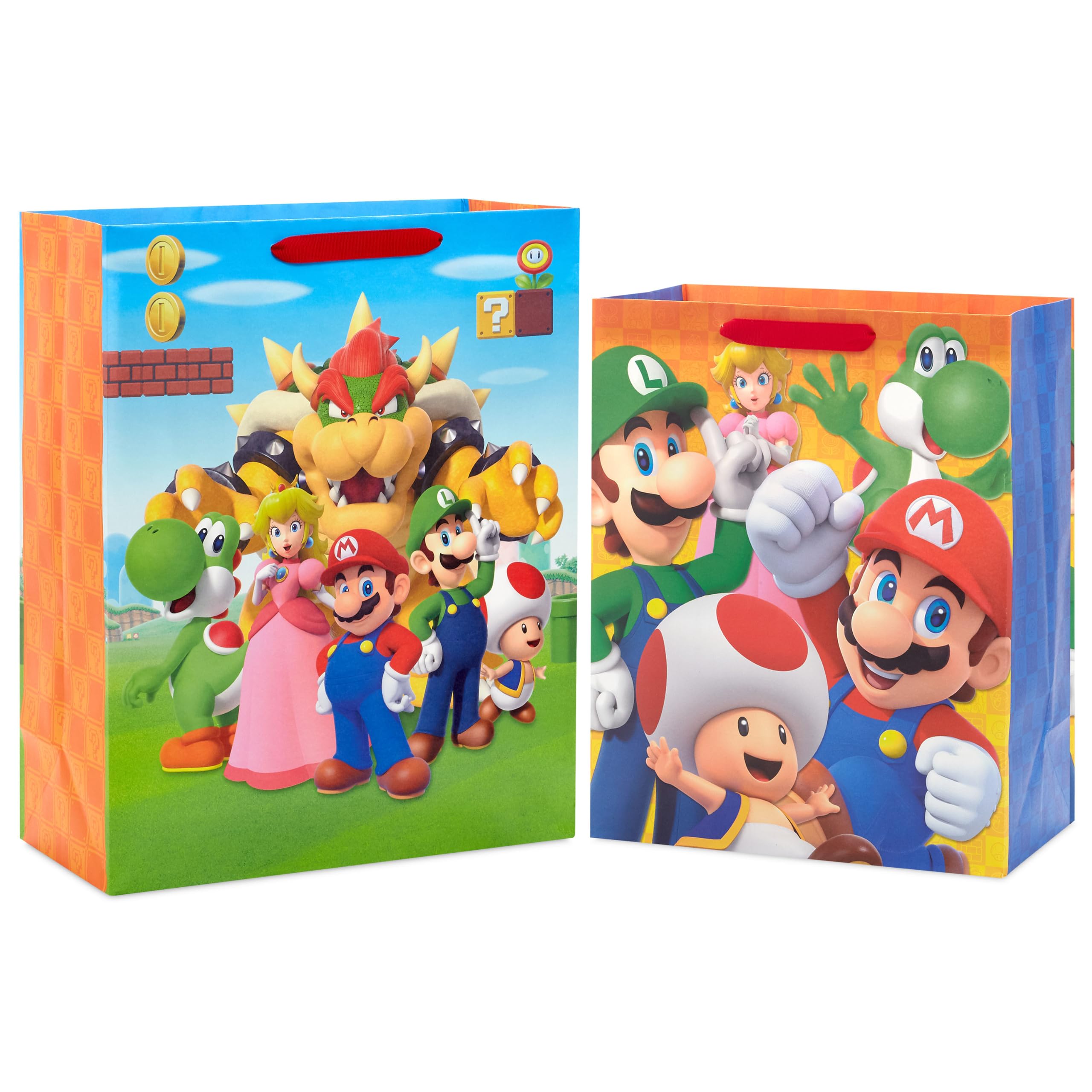 Hallmark bolsa con diseño Super Mario al frente mostrando personajes y colorido