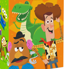 Hallmark comparación tamaños Toy Story mostrando escala y capacidad