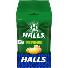 HALLS Defense caja frontal mostrando 12 bolsas, útil para almacenamiento