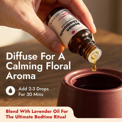 H'ana aceite en difusor creando ambiente nocturno relajante en dormitorio