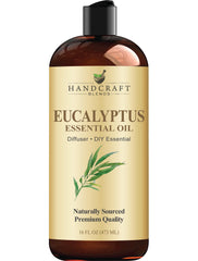Botella Handcraft Blends eucalipto vista frontal con etiqueta clara y volumen grande beneficio ahorro