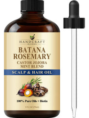 Handcraft Blends frasco frontal con aceite Batana y romero, nutre y repara