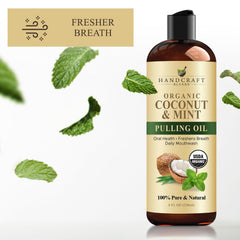 Handcraft Blends textura del aceite de coco sólido a líquido, muestra pureza y origen