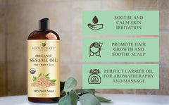 Handcraft Blends textura del aceite en mano muestra pureza y absorción