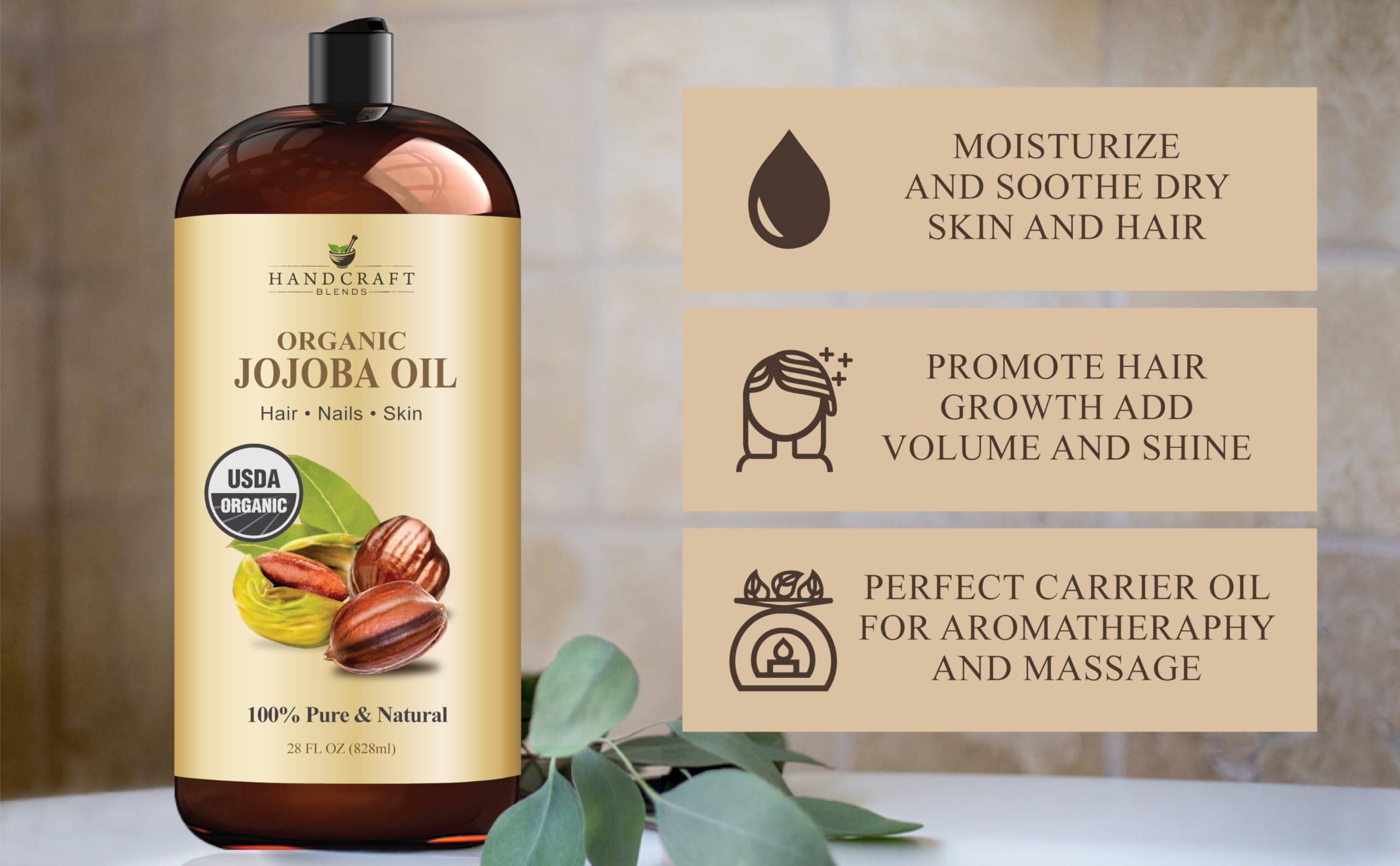 Handcraft Blends aplicación en cabello para brillo y nutrición visible