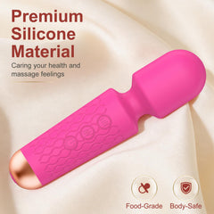 Handheld Massager textura de silicona rosa, superficie segura y suave para piel