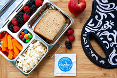Handzies etiqueta con ingredientes y certificaciones para confianza