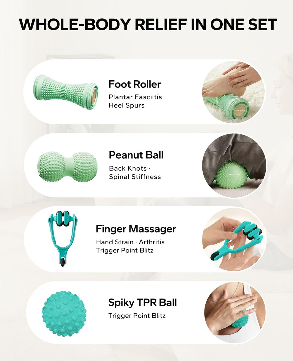 HAPBEAR primer plano de la textura del rodillo para mejor agarre y estimulación plantar