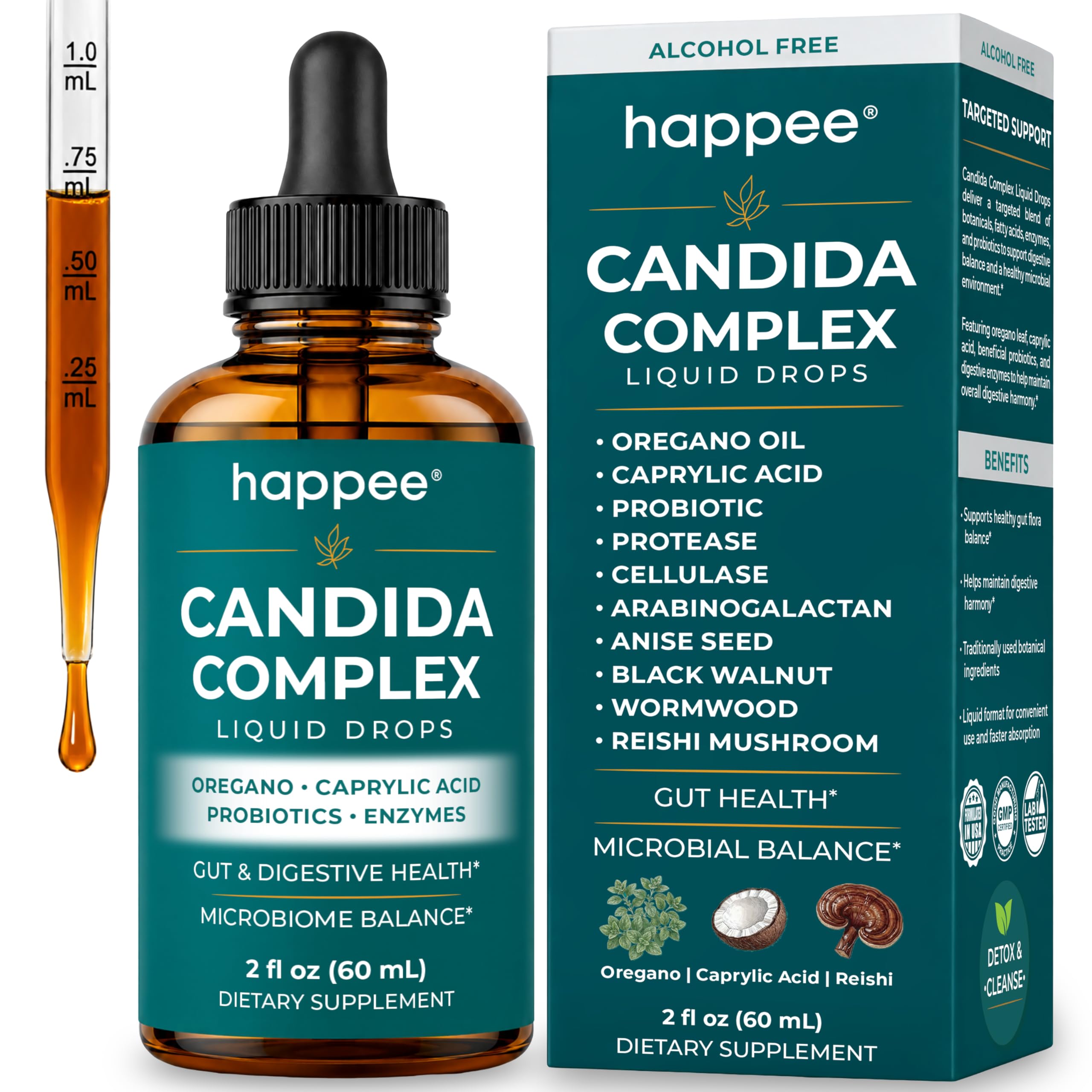 Happee frente del producto mostrando envase y etiqueta para confianza