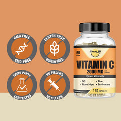Happi Mi Nutrition equinácea y rosehips en primer plano para origen natural