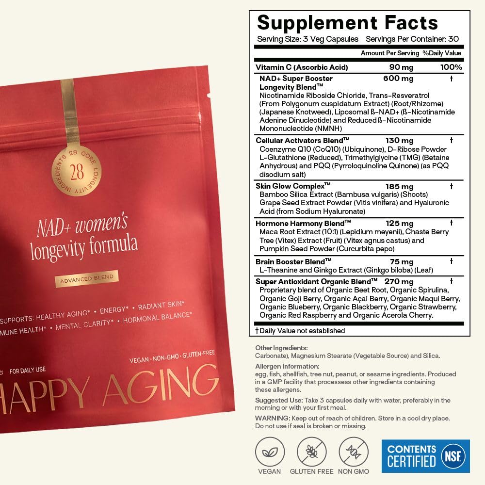 Happy Aging cápsulas en mano que facilitan dosificación y uso diario