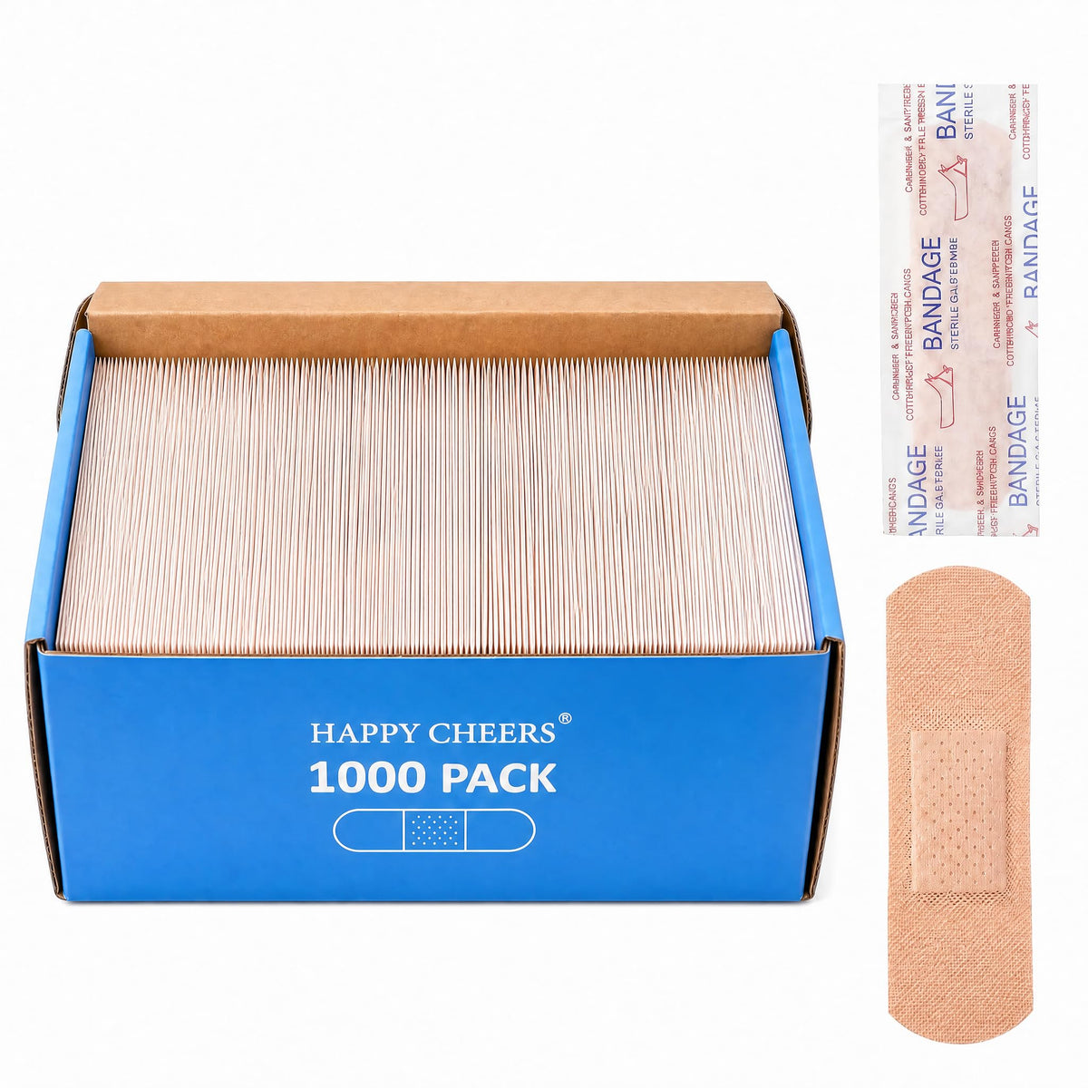 HAPPY CHEERS pack frontal mostrando caja y cantidad, ideal para reposición