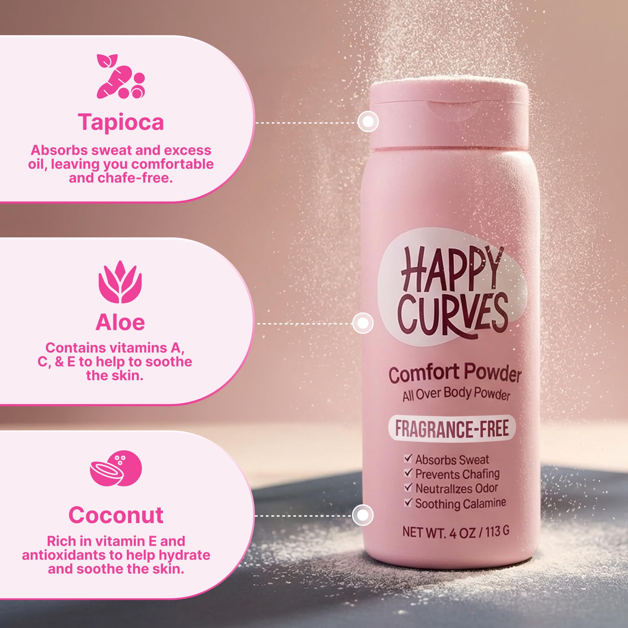 HAPPY CURVES comparación del tamaño en una mano para referencia