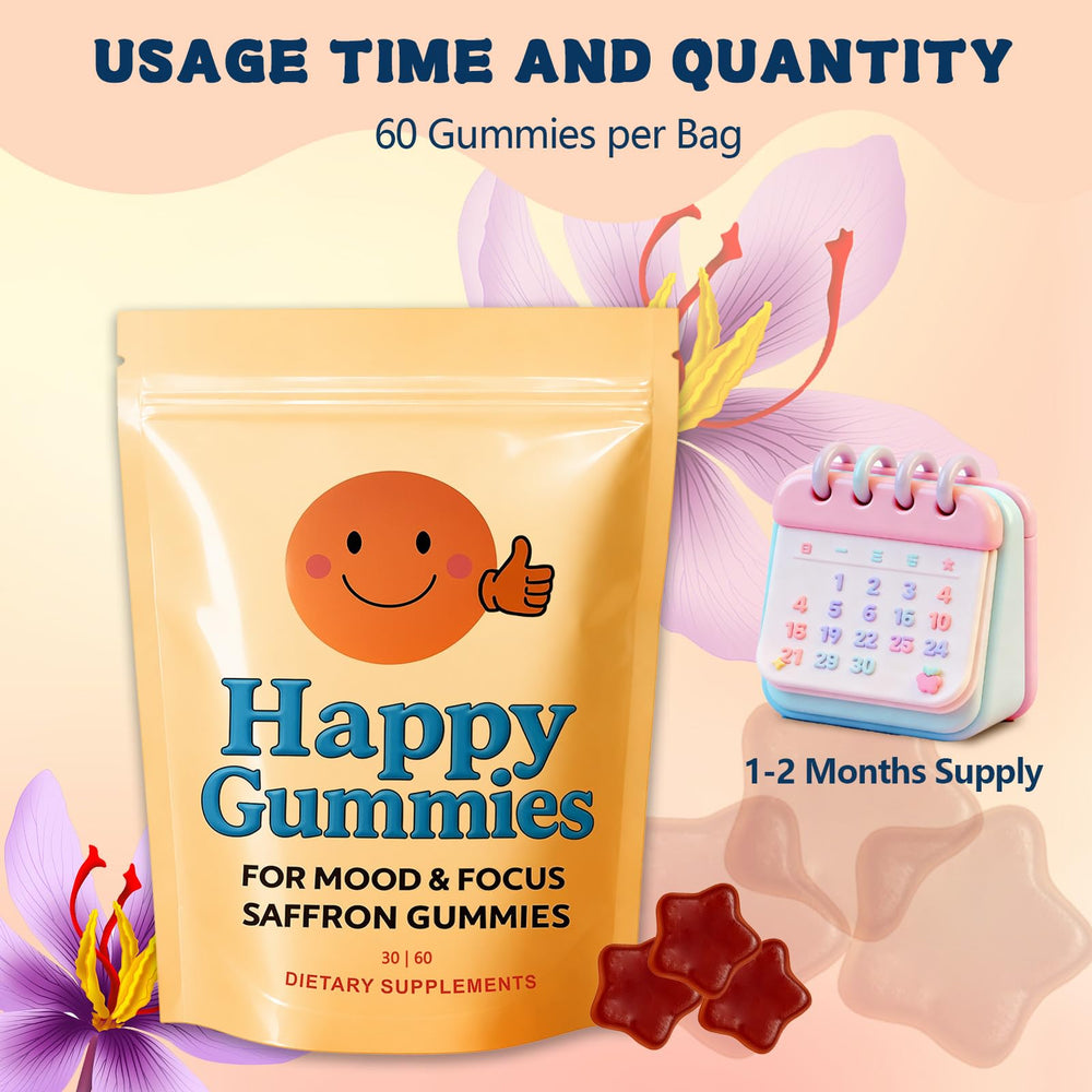 Happy Gummies tamaño comparado con una moneda, referencia clara de porción y facilidad