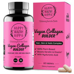 Happy Healthy Hippie frente del envase mostrando diseño y confianza