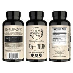Happy Healthy Hippie etiqueta nutricional clara con información de dosis