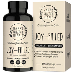 Happy Healthy Hippie frontal del envase mostrando diseño y beneficios