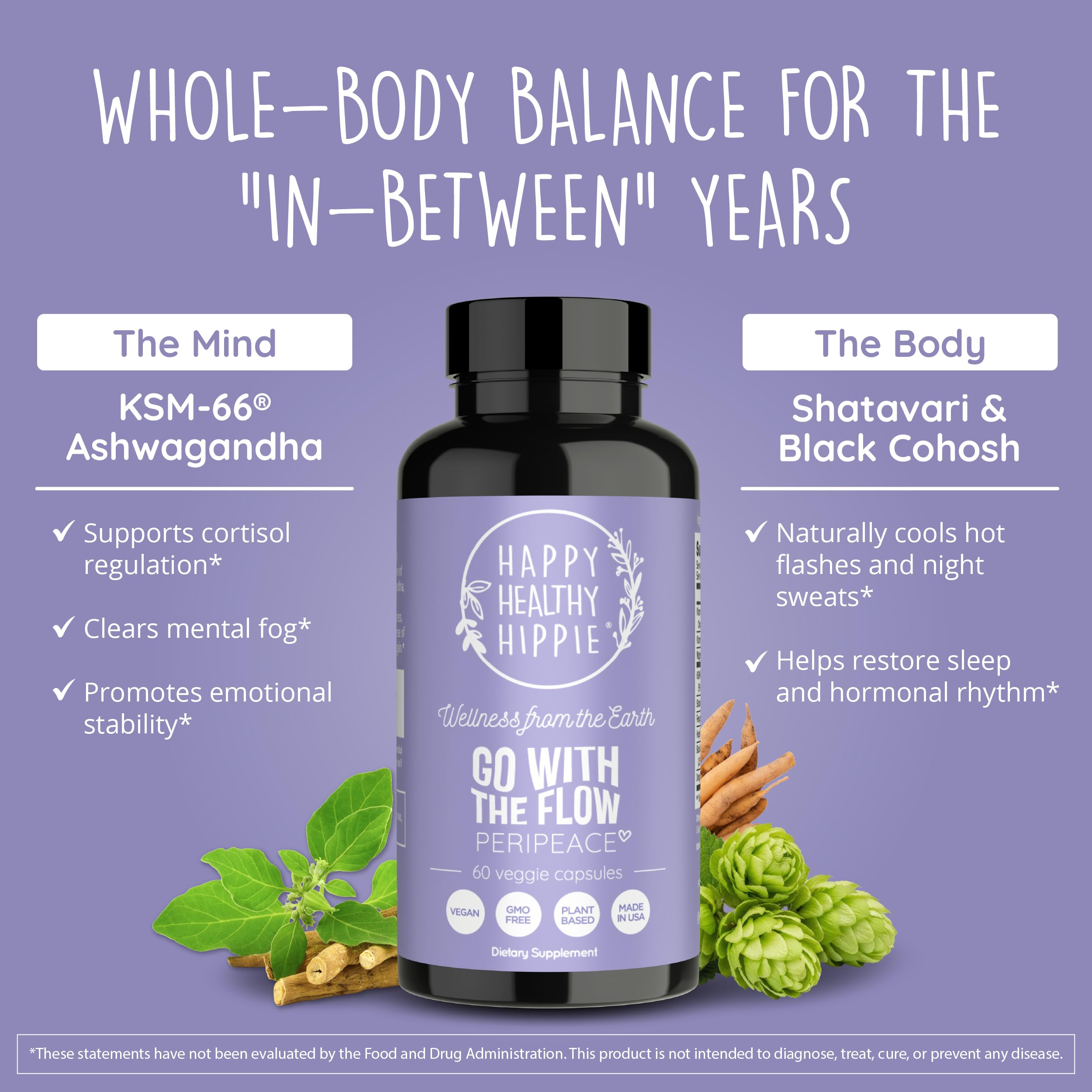 Happy Healthy Hippie etiqueta con lista de ingredientes clara y transparente