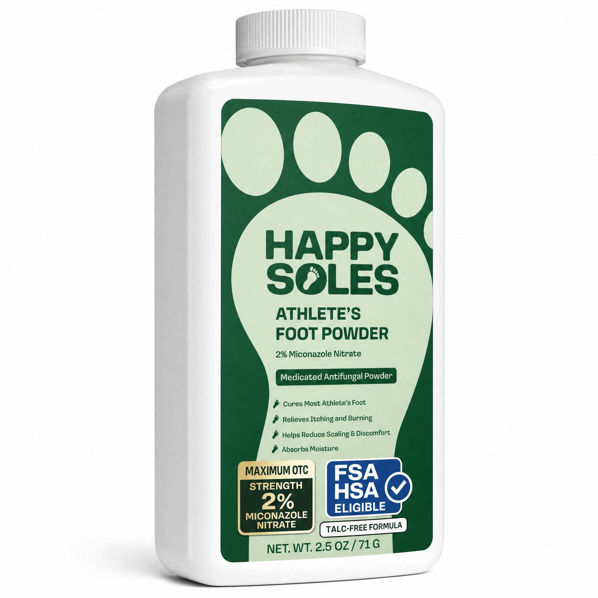 HAPPY SOLES frente del envase mostrando marca y fórmula, confianza instantánea