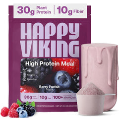 Happy Viking empaque frontal Berry Parfait, presentación clara y atractiva