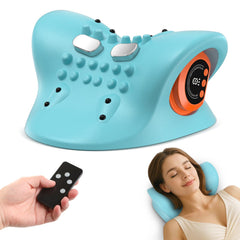 HarrFlow vista frontal del masajeador de cuello mostrando controles y forma ergonómica