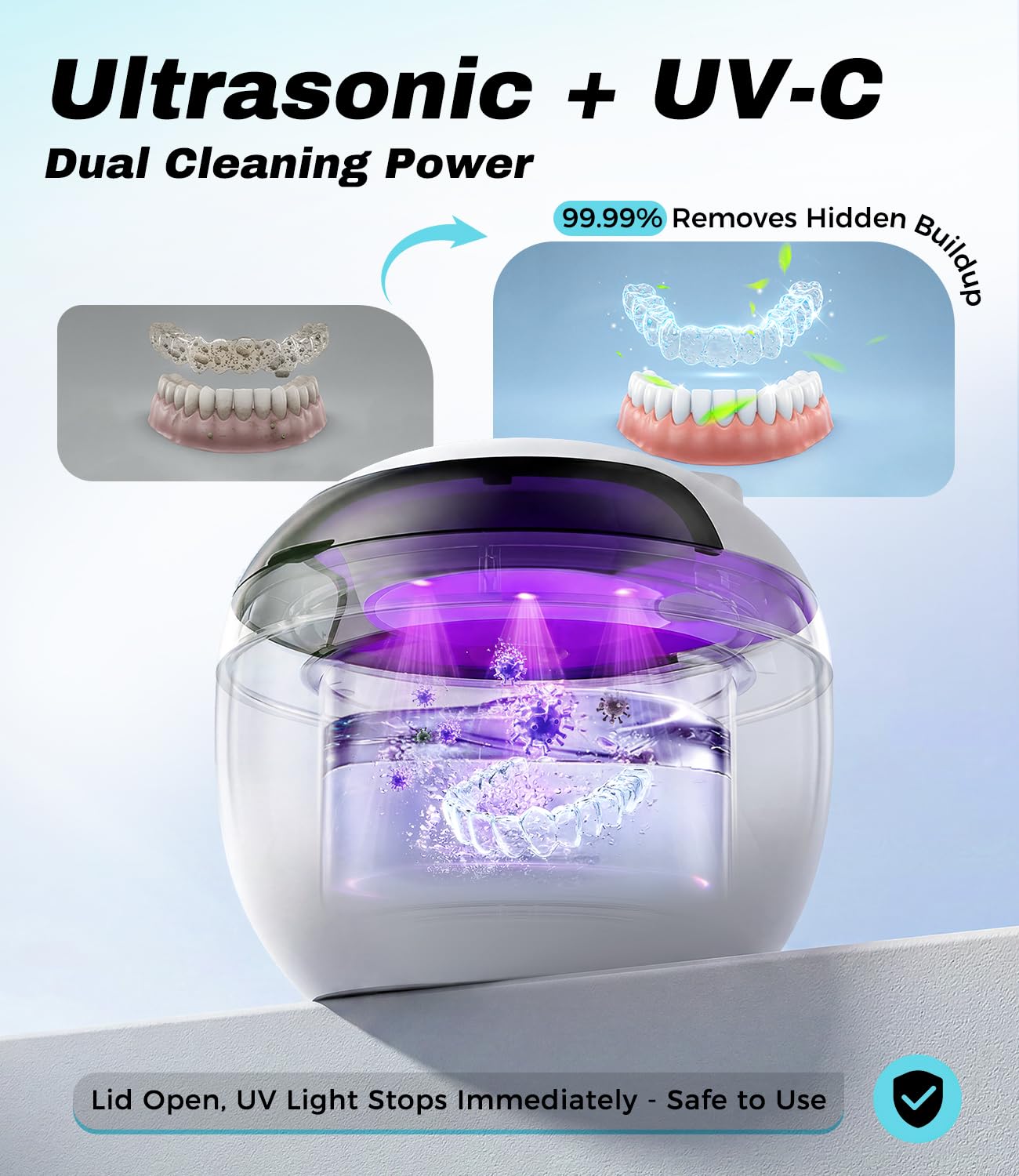 Cuatro lámparas UV-C Hatorie dentro del pod para refrescar aparatos y reducir olores