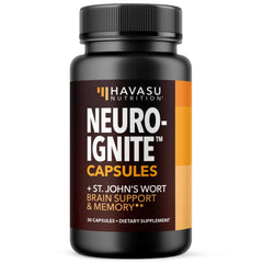 HAVASU NUTRITION frontal del envase mostrando diseño y beneficio de enfoque