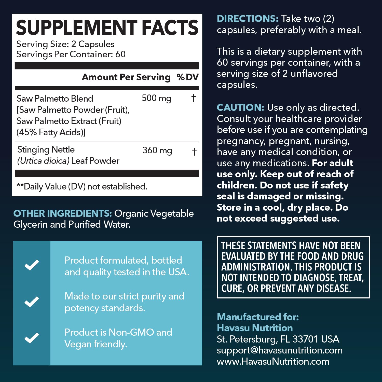 HAVASU NUTRITION cápsula cerca texturizada fácil de tragar