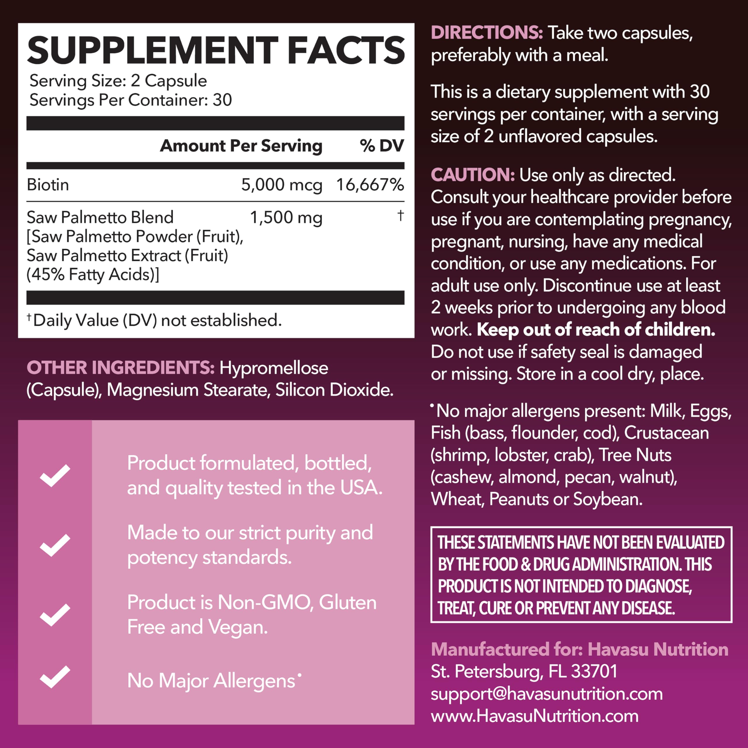 HAVASU NUTRITION cápsula abierta detalle, muestra pureza y fácil absorción