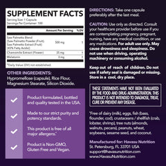 HAVASU NUTRITION cápsula en mano, tamaño práctico y fácil de tragar