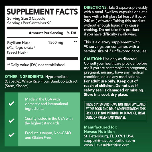 HAVASU NUTRITION cápsulas dosificadas en mano para toma fácil y práctica
