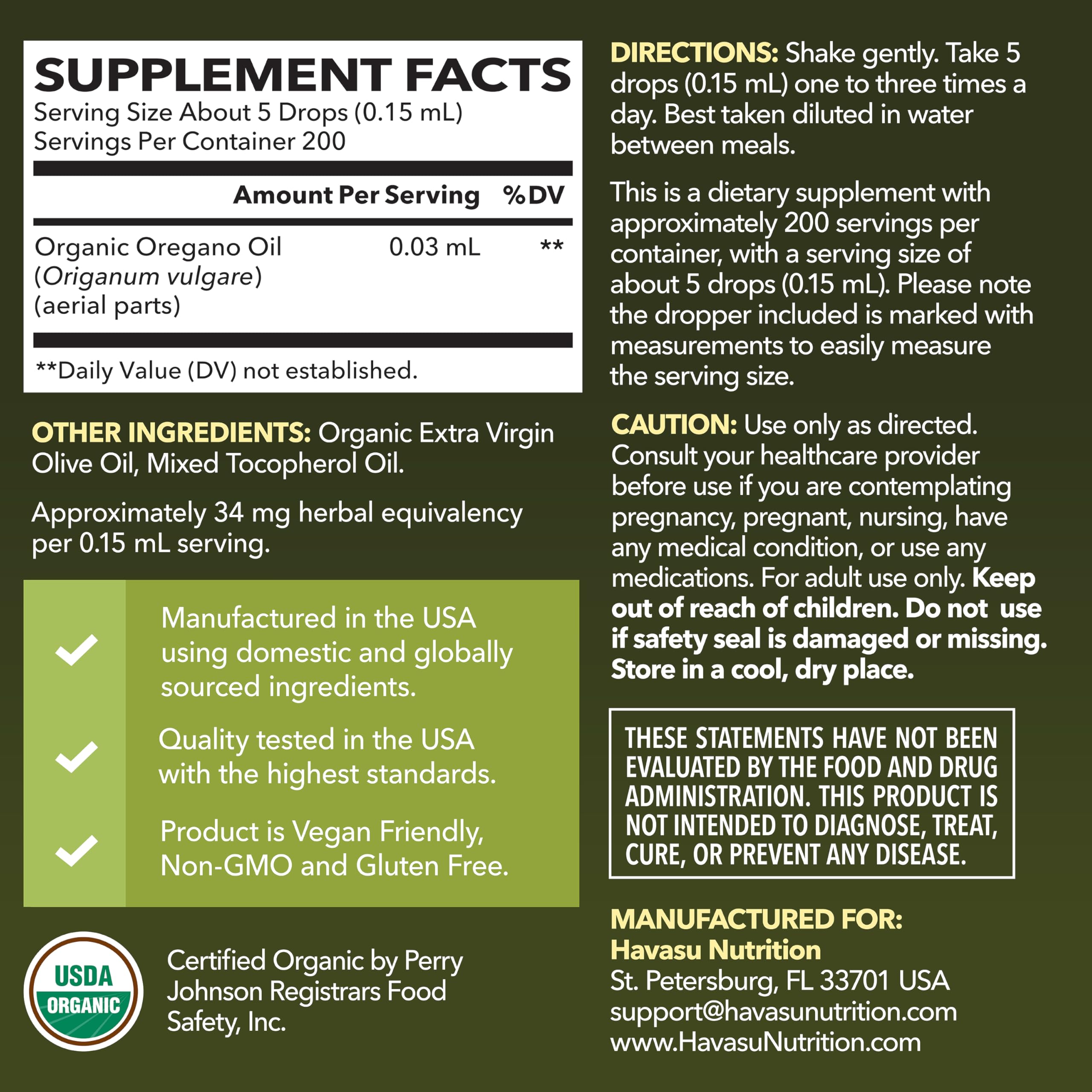 HAVASU NUTRITION cuenta gotas en primer plano para dosificar con precisión