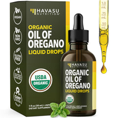 HAVASU NUTRITION frasco delantero mostrando etiqueta y beneficio orgánico