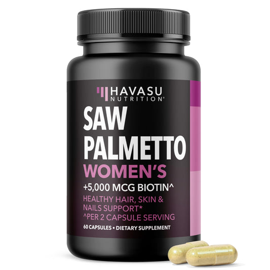 HAVASU NUTRITION frasco frente mostrando la etiqueta y beneficio capilar