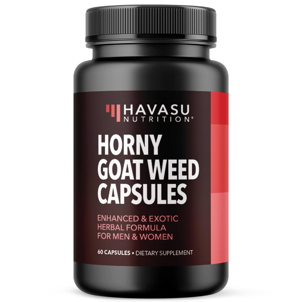 HAVASU NUTRITION frasco frontal con 60 cápsulas, muestra conveniencia de un mes