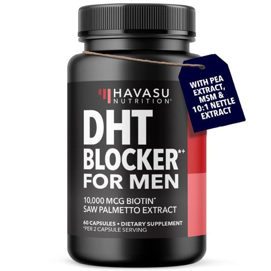 HAVASU NUTRITION frente del envase mostrando fórmula y beneficio para el cabello