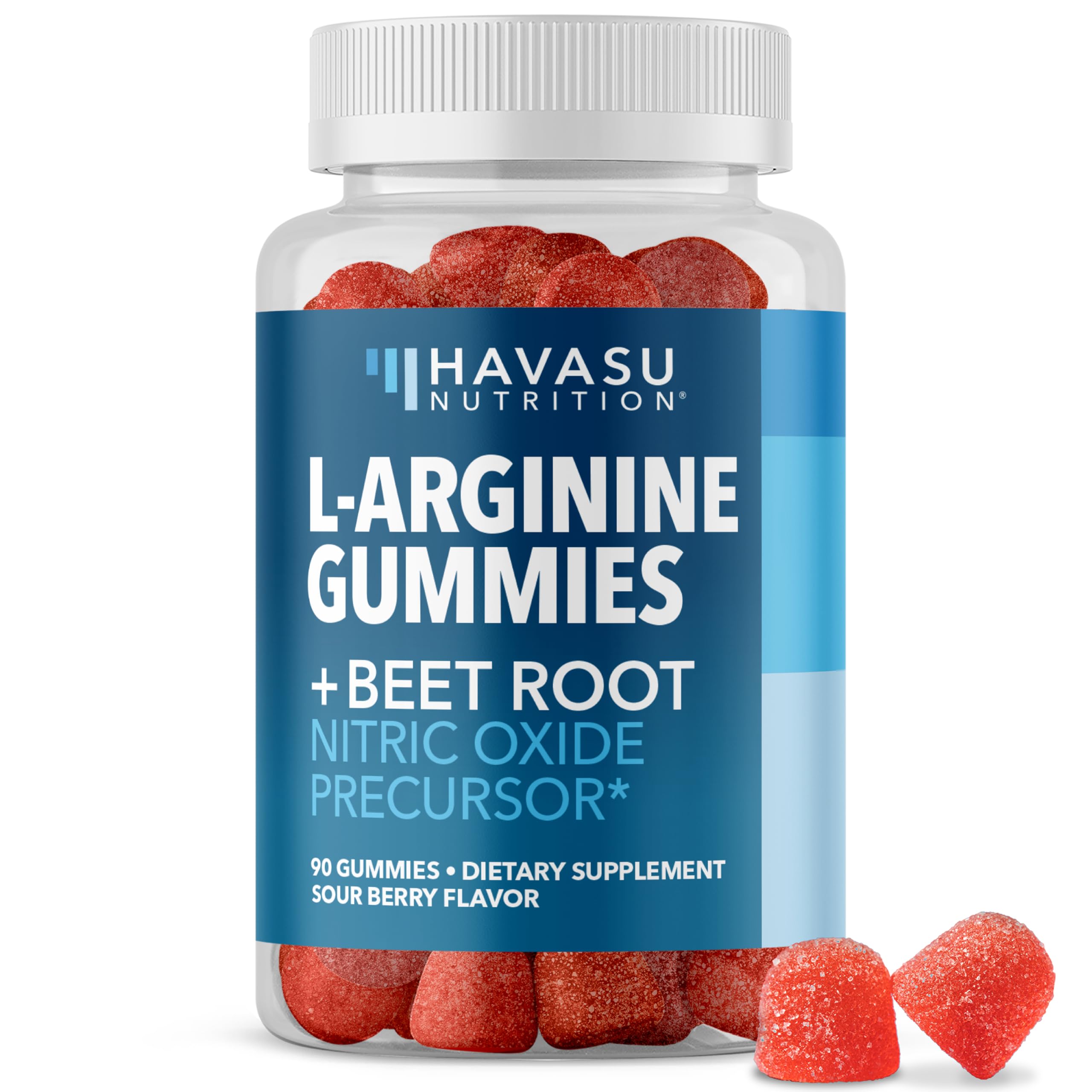 HAVASU NUTRITION frente del envase mostrando 30 porciones y sabor sour berry