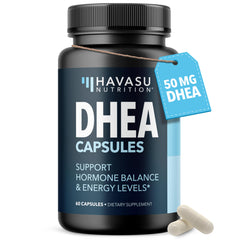 HAVASU NUTRITION envase frontal claro mostrando 50 mg y 60 cápsulas, confianza