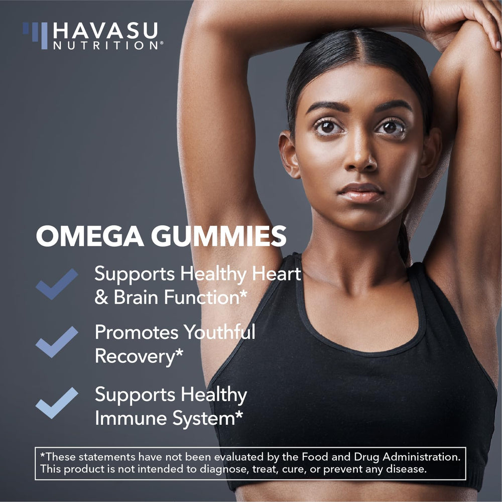 HAVASU NUTRITION gominolas servidas en plato ilustrando porción diaria