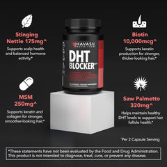 HAVASU NUTRITION ingredientes clave saw palmetto y ortiga para soporte capilar