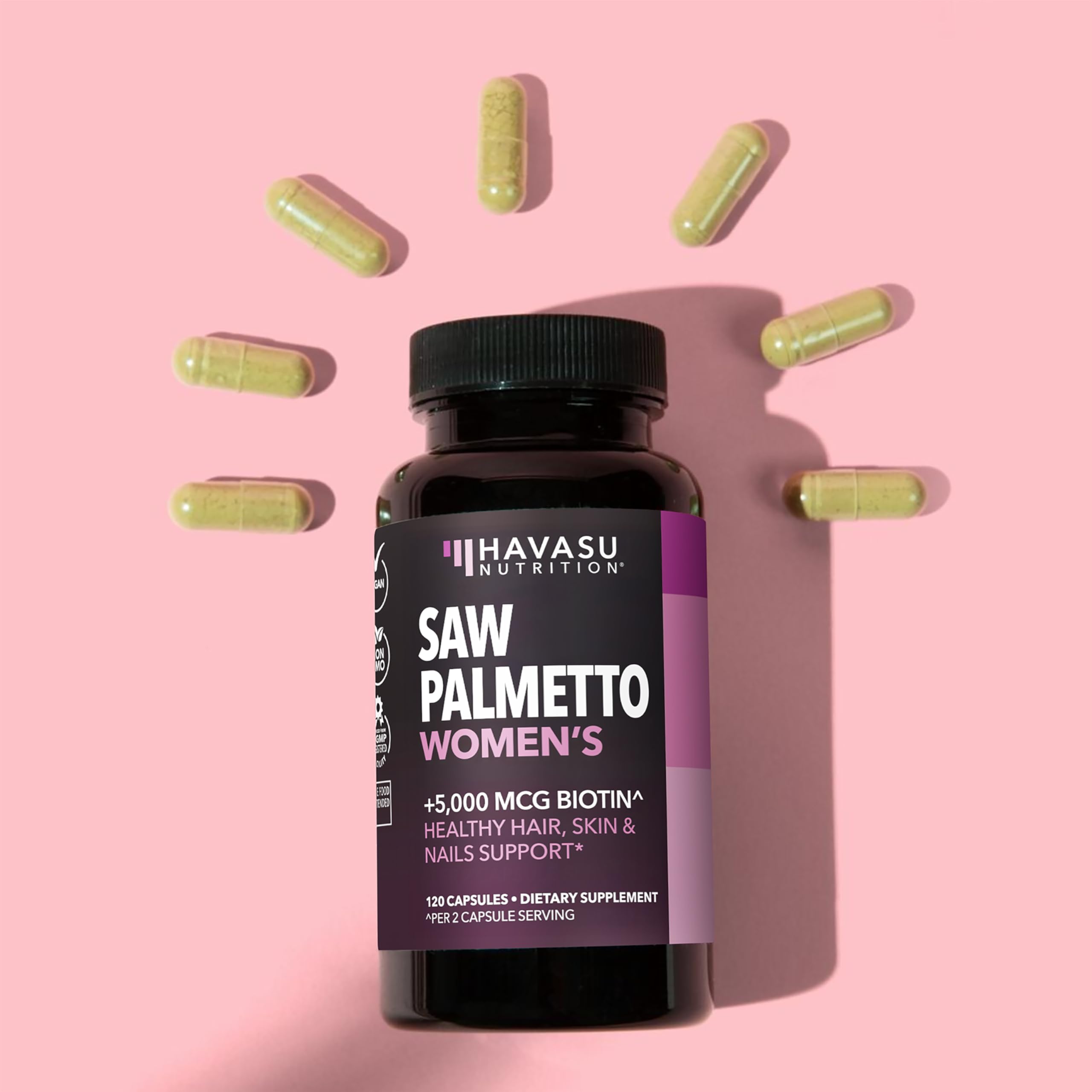HAVASU NUTRITION iconos de ingredientes veganos y sin alérgenos como beneficio claro