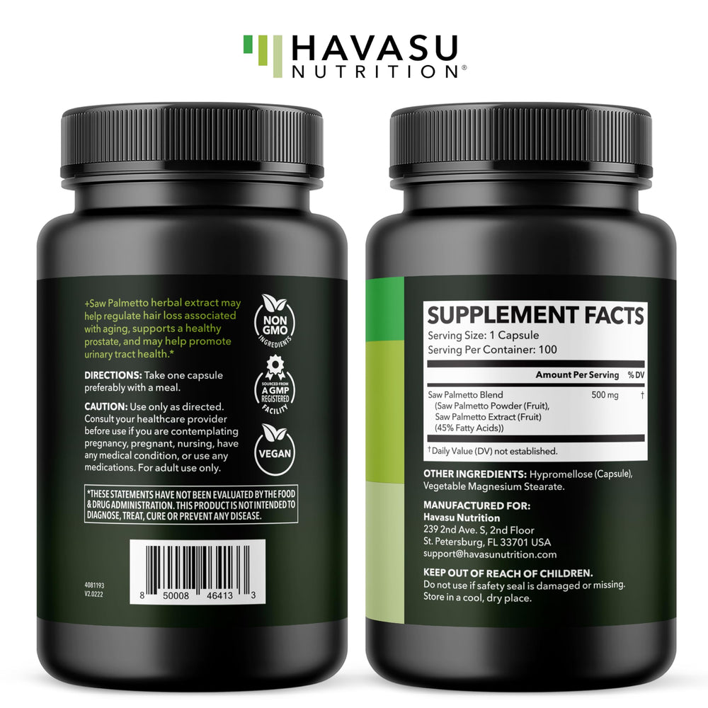 HAVASU NUTRITION vista 360 grados del envase destacando diseño informativo