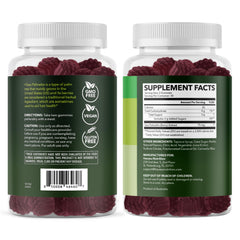 HAVASU NUTRITION frasco y gomitas en mesa de madera para display atractivo