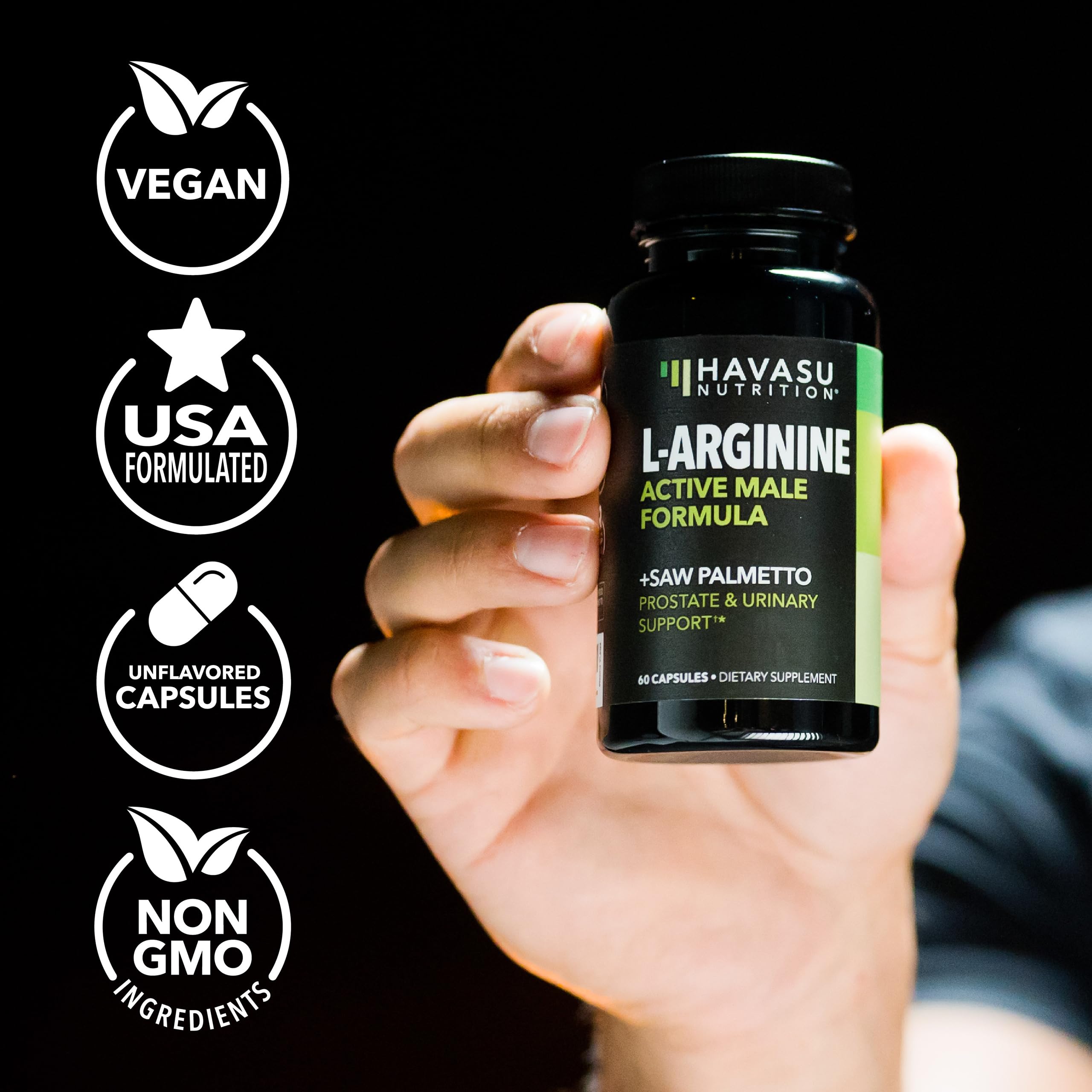 HAVASU NUTRITION sello vegano enfatizando opción apta para veganos