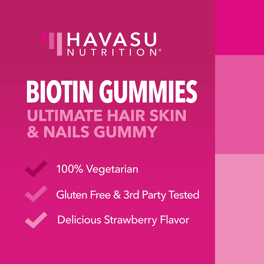 Primer plano textura de gomita HAVASU NUTRITION fresa, aspecto masticable y apetecible
