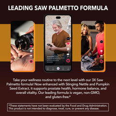 Etiqueta nutricional de HAVASU NUTRITION Saw Palmetto con información de dosis clara