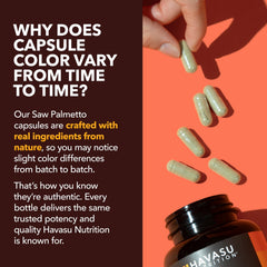 Ingredientes naturales: saw palmetto, semilla de calabaza y ortiga unidos por HAVASU NUTRITION