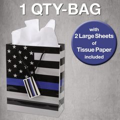 Havercamp detalle de la bandera Thin Blue Line que transmite respeto