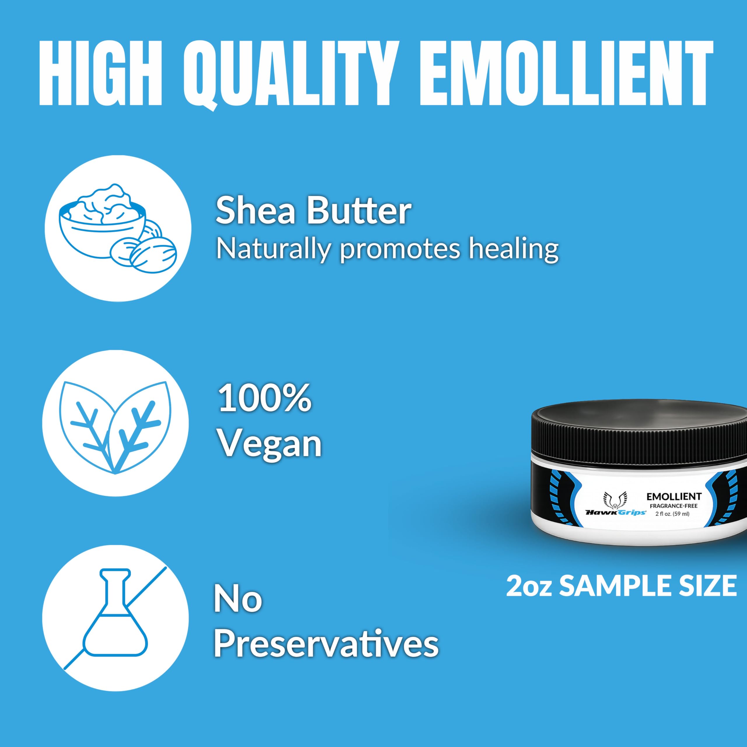 HawkGrips etiqueta con lista de ingredientes veganos y limpios